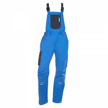Pantaloni de lucru cu pieptar 4TECH - albastru negru - pentru femei