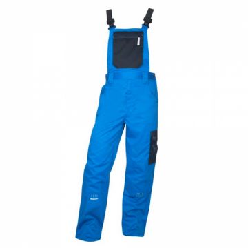 Pantaloni de lucru cu pieptar 4TECH - albastru negru