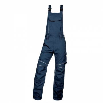 Pantaloni de lucru cu pieptar hidrofobizati URBAN+ culoare bleumarin