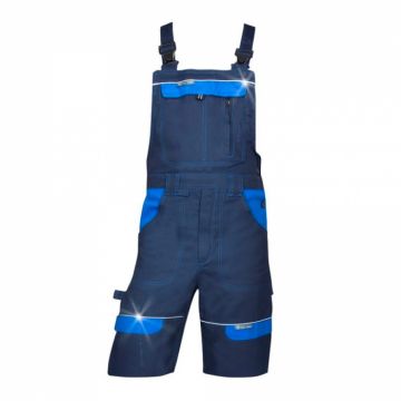 Pantaloni de lucru cu pieptar scurti COOL TREND - bleumarin albastru