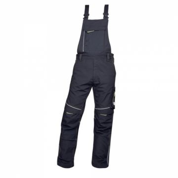 Pantaloni de lucru cu pieptar URBAN - negru gri
