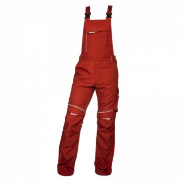 Pantaloni de lucru cu pieptar URBAN - rosu