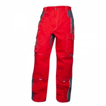 Pantaloni de lucru in talie VISION - rosu gri