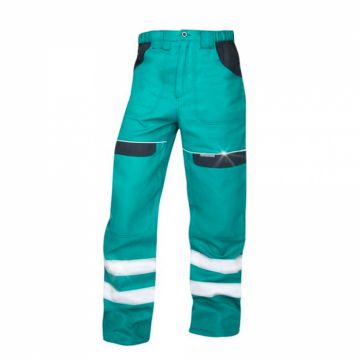 Pantaloni de lucru reflectorizanti in talie COOL TREND - verde