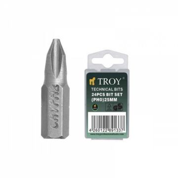 Set de biti cruce Troy 22201, PH12, 25 mm, 24 bucati