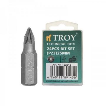 Set de biti cruce Troy 22212, PZ3, 25 mm, 24 bucati