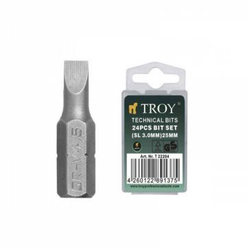 Set de biti Troy 22204, SL3, 25 mm, 24 bucati