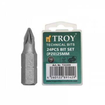 Set de biti Troy 22209, PZ0, 25 mm, 24 bucati