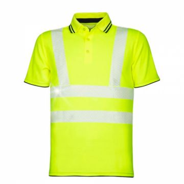 Tricou polo reflectorizant cu maneca scurta SIGNAL - galben