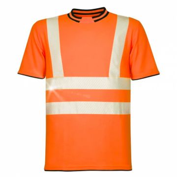 Tricou simplu reflectorizant cu maneca scurta SIGNAL - portocaliu