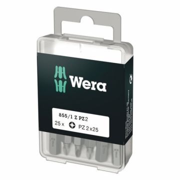 Biti pentru surubelnite Pozidrive Wera 05072404005, PZ2X25 mm, 25 bucati