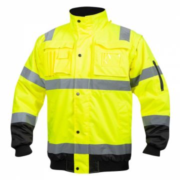 Jacheta de lucru reflectorizanta 2 in 1 HOWARD - galben-negru