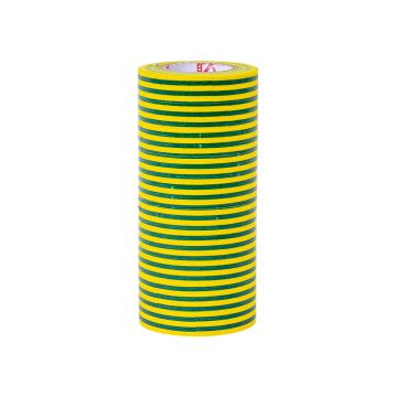 Set 10 role de banda de izolat in doua culori, 16mm x 20m, galben si verde / 10390_1