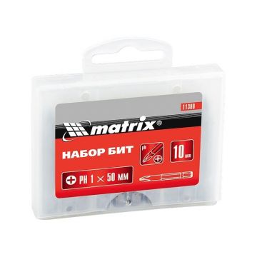 Set biti PH2 x 50 mm, 10 buc, in cutie de plastic, MTX