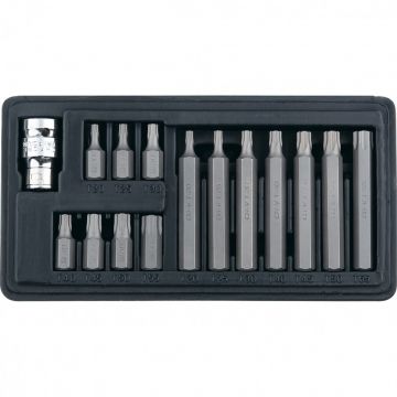 Set biti TOREX,coada hexagon. de 10 mm,cap tubular 1/2