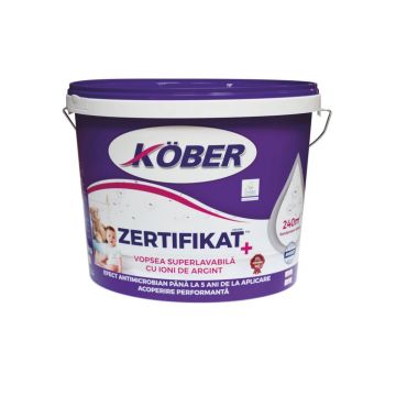 Vopsea lavabila, cu ioni de argint, 15 L, Zertifikat, Kober