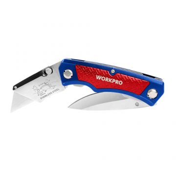 Briceag cutit si cutter cu lama trapezoidala Workpro W011011