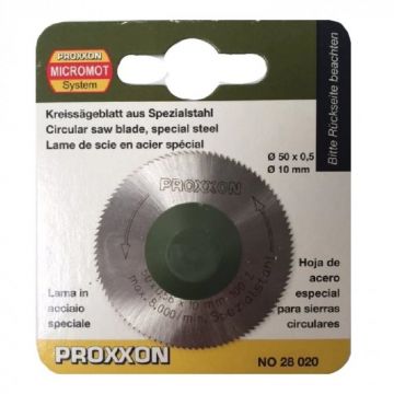 Disc HSS pentru KS 230, taiere metal, lemn, plastic Proxxon 28020, O50x10 mm, 100 dinti