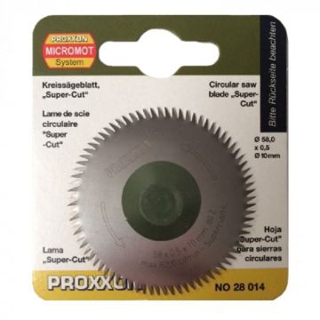 Disc super cut pentru KS 230, taiere lemn, plastic Proxxon 28014, O58x10 mm, 80 dinti