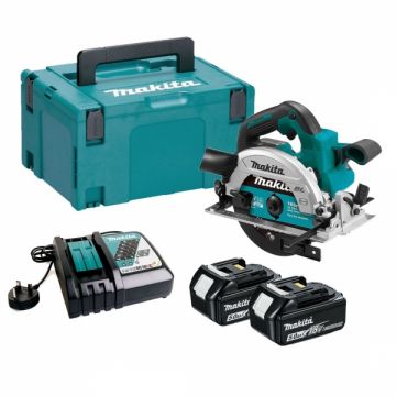 Fierastrau circular cu doi acumulatori Li-Ion LXT Makita DHS660RTJ, 2x18 V, 5 Ah