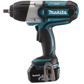 Masina de insurubat cu impact cu doi acumulatori Li-Ion Makita DTW450RFJ, 440 Nm, 2x18 V, 3 Ah