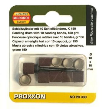 Set cilindri de slefuire Proxxon 28980, O10 mm, granulatie K150, 11 piese