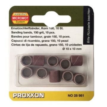 Set cilindri de slefuire Proxxon 28981,  O10 mm, granulatie K150, 10 bucati Set cilindri de slefuire Proxxon 28981,  O10 mm, granulatie K150, 10 bucati