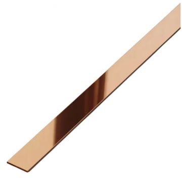 Profil platbanda otel inoxidabil cupru lucios, 30x0.4x2440 mm