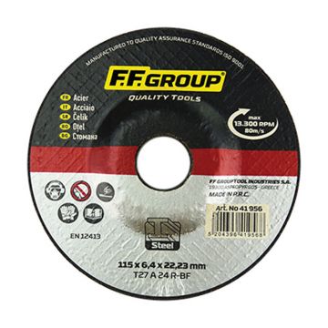 Disc slefuire otel FF Group 41956, 115x6.4 Mm