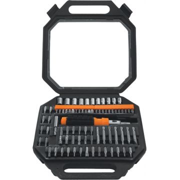 Set surubelnita cu biti si tubulare, 81 piese, Gadget, 330556