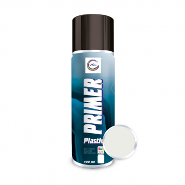 Spray vopsea Grund email pentru plastic (RAL 9003), 400 ml