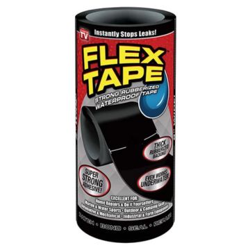 Banda adeziva MRG M839, Flex Tape, 18 cm, Cauciucata ,Negru