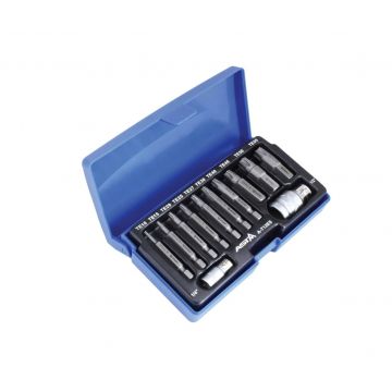 Trusa de chei pentru extras sau scos suruburi cu cap tip torx deteriorate, cuplaj 1/4