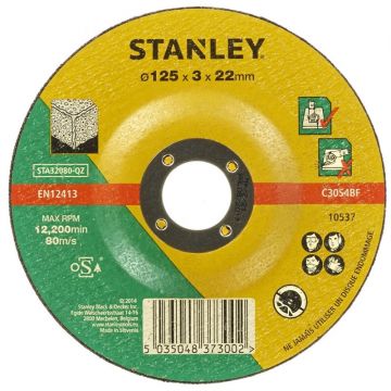 Disc abraziv Stanley STA32080 piatra/ciment 125 x 22 x 3.2 mm