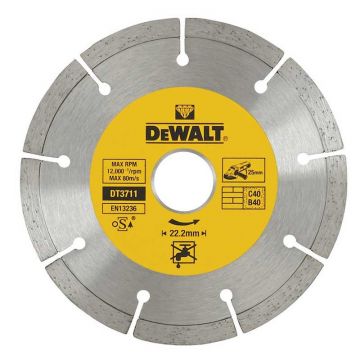 Disc Diamantat Segmentat Dewalt DT3711 1.8 x 22.2 x 125 mm