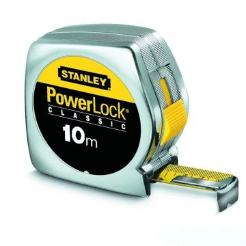 Ruleta Stanley PowerLock carcasa ABS Stanley 10M - 1-33-442