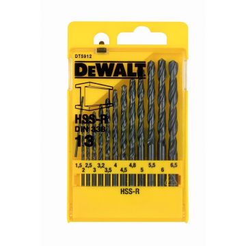 Set 13 burghie HSS pentru metal DeWalt - DT5912