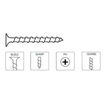 Surub PH2 39x30mm (rigips lemn) Senco - 39A30MP