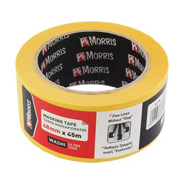 Banda adeziva pentru mascare Morris 35234, super subtire,30 mm*45 m