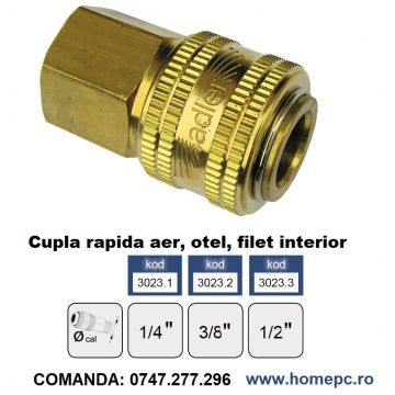 Cupla rapida aer, alama, filet interior 1/4