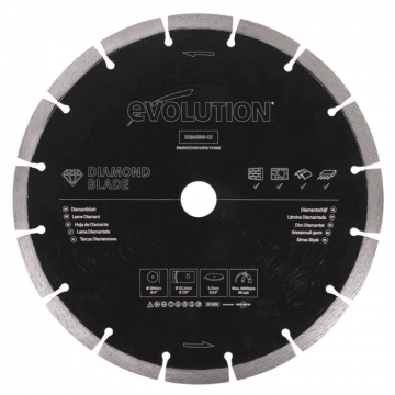 Disc diamantat pentru fierastrau circular Evolution D230SEG-CS, O230x22.2 mm, 16 dinti