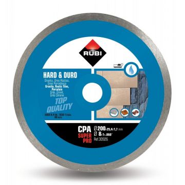 Disc diamantat pt. materiale foarte dure 200mm, CPA 200 SuperPro - RUBI-30926