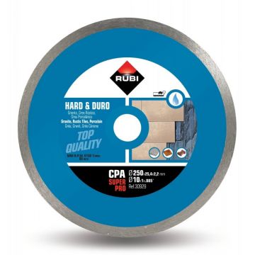 Disc diamantat pt. materiale foarte dure 250mm, CPA 250 SuperPro - RUBI-30929