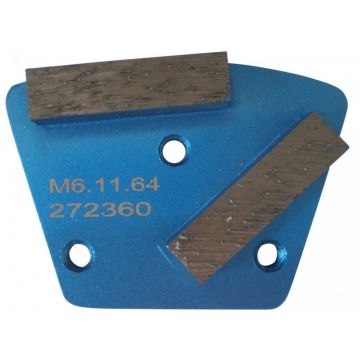 Placa cu segmenti diamantati pt. slefuire pardoseli - segment fin (albastru) # 16 - prindere M6 - DXDH.8506.11.61
