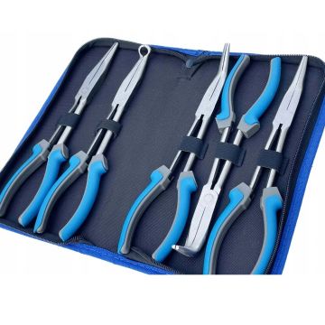 Set clesti cu varf lung 280mm 5 piese Silver