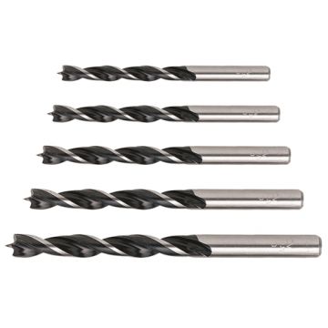 Set burghie pentru lemn 5 bucati Ø4, 5, 6, 8, 10mm, Raider 157114