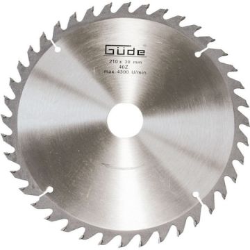 Disc pentru fierastrau circular, taiere lemn Guede GUDE55075, Ø210x30 mm, 40 dinti