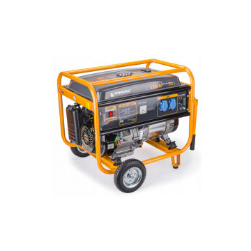 Generator curent electric 6500 W, 6.5 KW, 220 V, motor 15cp, stabilizator de tensiune (AVR), monofazat, protectie suprasarcina, Powermat