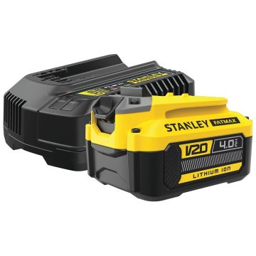 Kit baterie + incarcator 18V Stanley Fatmax V20 SFMCB14M1 1 x incarcator 1 x 4.0 Ah