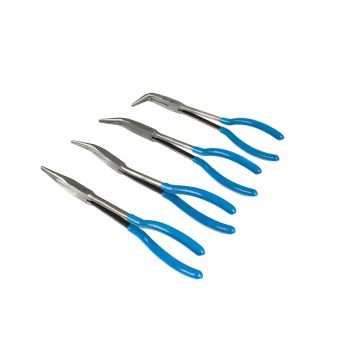 Set clesti cu varf lung, 280 mm, 4 piese, Silver